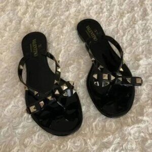 Valentino Rockstud Jelly Sandals 38
